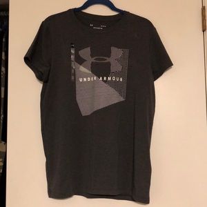 Under armor. Women’s Tee. Dark gray large. NWT